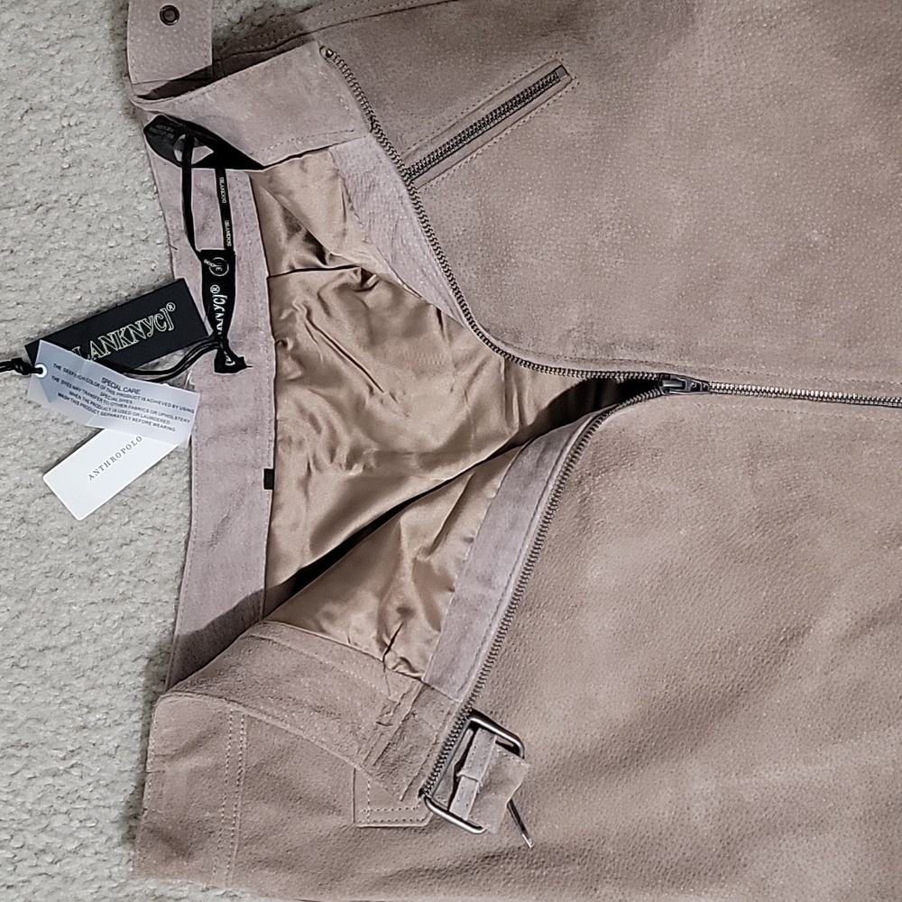Blank NYC 100% leather suede mini skirt NWT - Picture 8 of 14